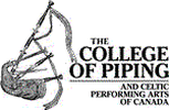 THE COLLEGE OF PIPING AND CELTIC PERFORMING ARTS OF CANADA I logo