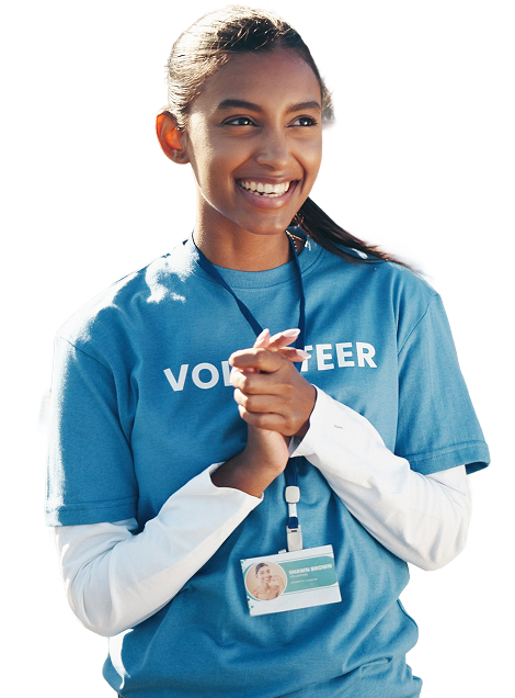 Smiling CanadaHelps volunteer