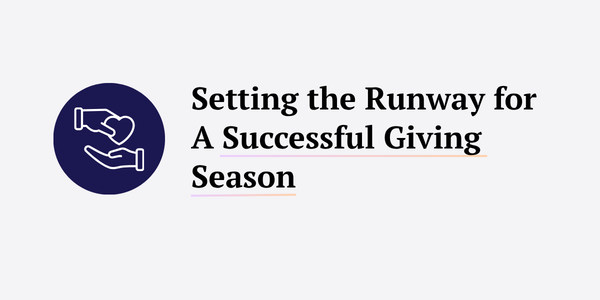 Setting the Runway for A Successful Giving Season