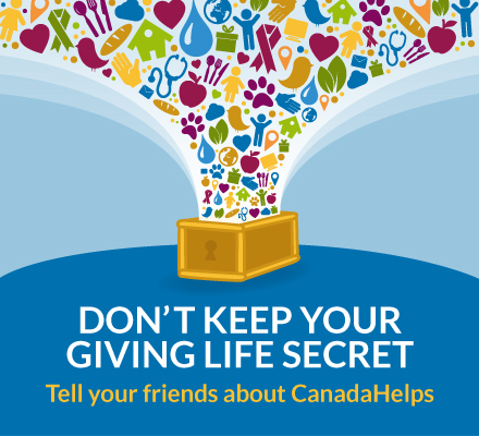 Give a little more. Tell your friends about CanadaHelps and inspire them too!