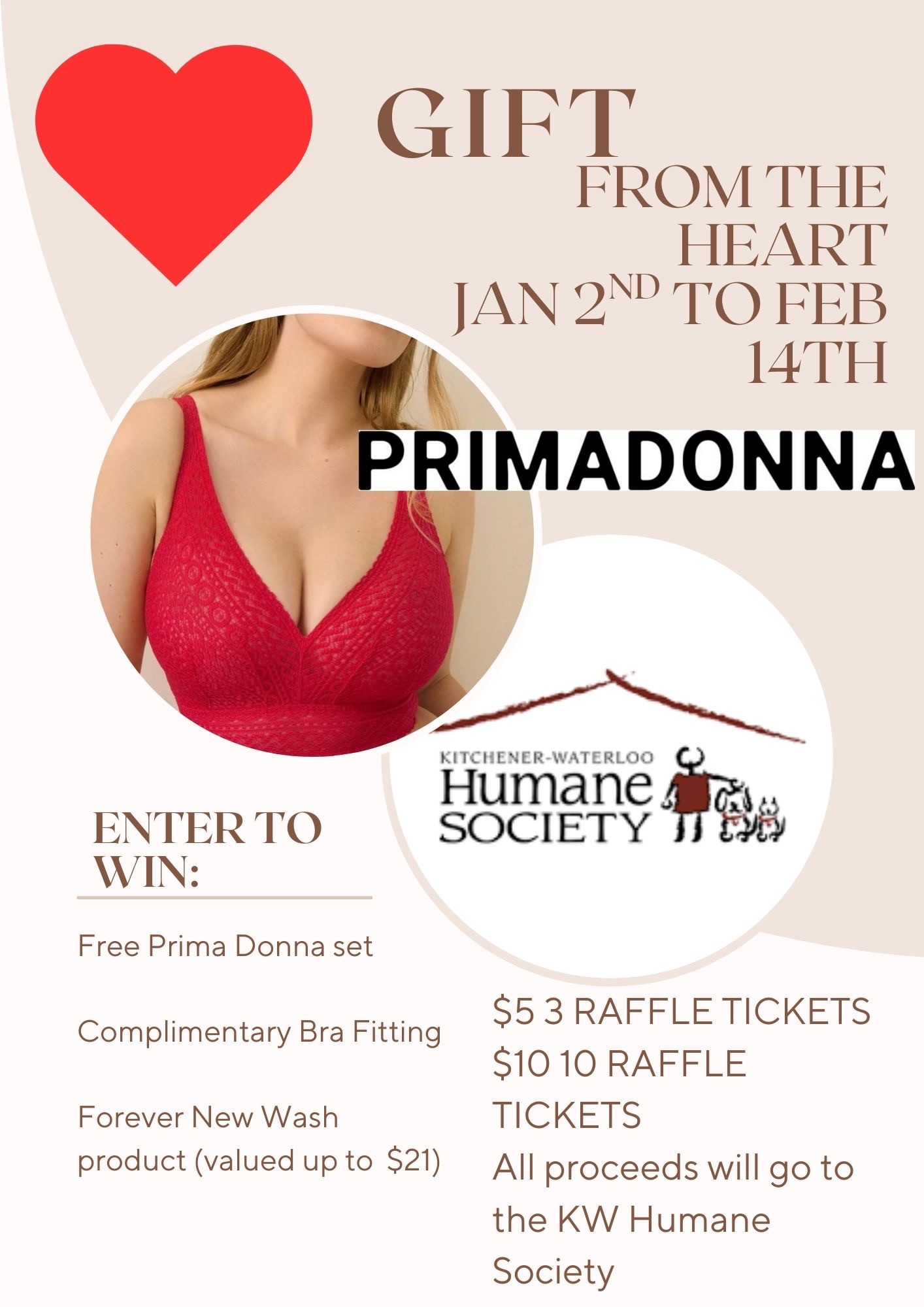 Heart Month Raffle Gift From The Heart Raffle - CanadaHelps