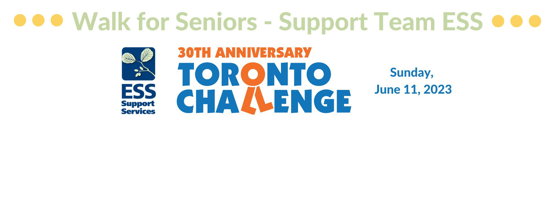 Toronto Challenge Walk for ESS 2023 - CanadaHelps